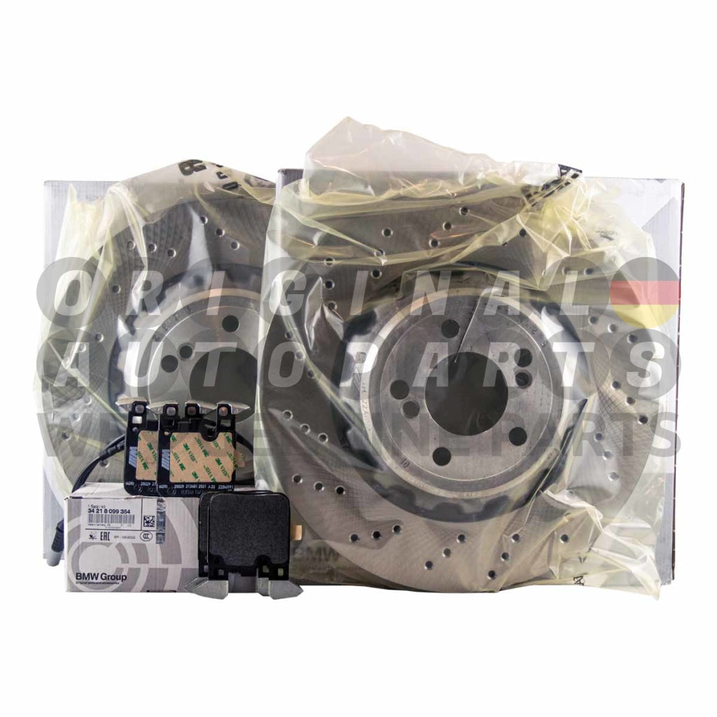 Genuine BMW Brake Disc Rotors + Pads + Sensors rear M2 M3 M4 F87 F80 F82 F83 34212284811 34212284812 34218099354