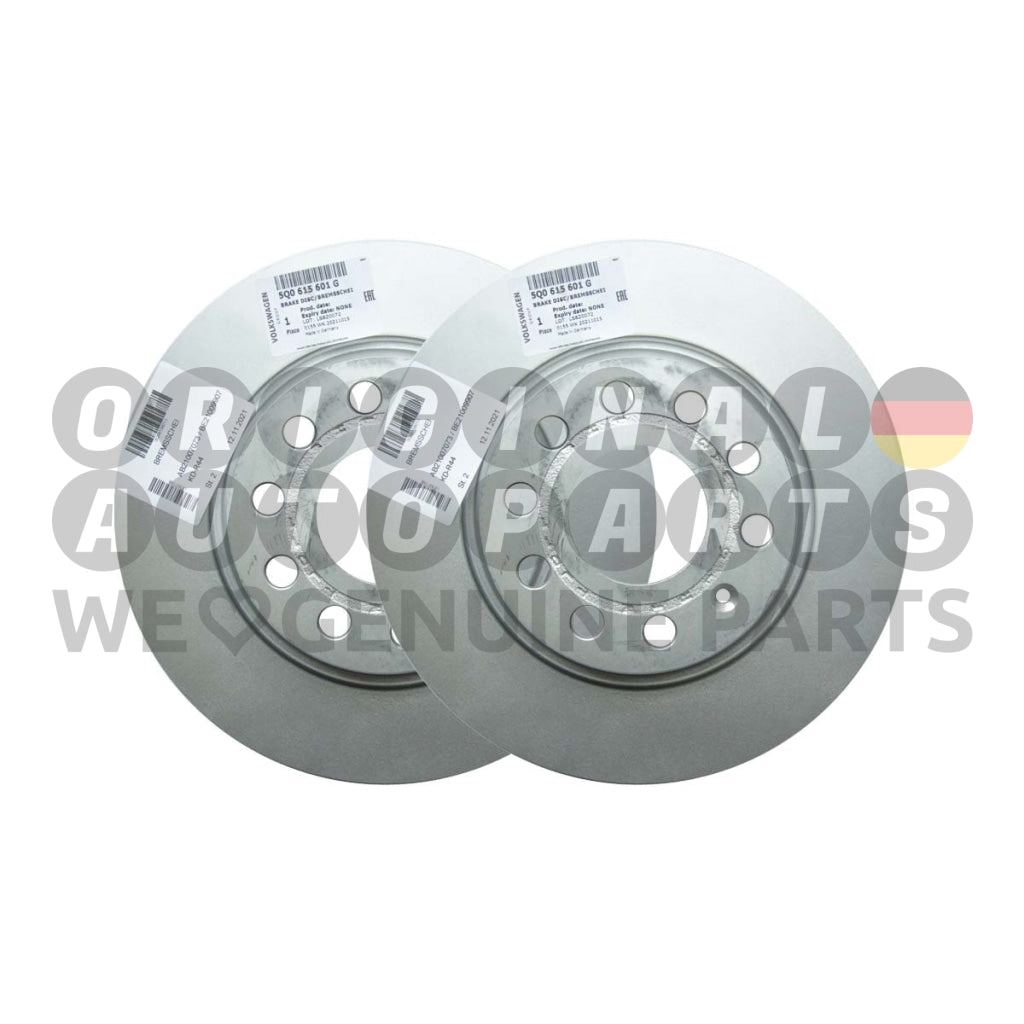 Genuine VW Audi BRAKE DISCS SET rear 282mm A3 8P Q3 Golf 5 Golf 6 Passat 5Q0615601G